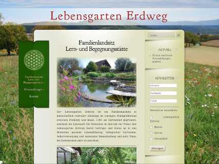 Homepage des Lebensgartens Erdweg